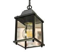 Ancien Luminaire suspendu en verre en aluminium en aluminium industriel de lustre suspendu extérieur de plafonniers imperméables pour le porche, le couloir, la villa, la cour, d'intérieur, E27 (A)