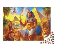 Ancien Pharaon égyptien 1000 Pièces Pyramide du Dieu égyptien Puzzle Classique en Carton Épais Extrêmement Difficile pour Adultes Relaxation Créativité Détente Cadeau Très Bien Noté 70x50cm/1000pcs