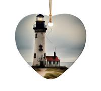 Ancien phare de Noël en céramique ornements décoration pour chambre maison, cadeaux, ferme arbre de Noël Haning