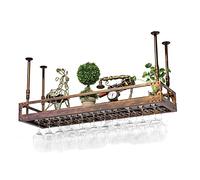 Ancien Plafond Vin Rack Plante Fleur Décoration Flottant Rack Suspendu, Hauteur réglable, Tenture Murale Présentoir Cuisine Bar Balcon intérieur Décoration Rack (Couleur : Bronze, Si
