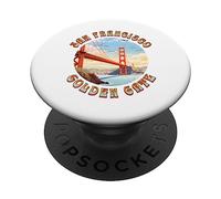 Ancien Pont du Golden Gate de San Francisco Blue Sky Groovy PopSockets PopGrip Adhésif
