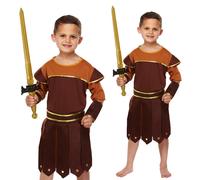 Ancien Soldat Romain Costume Déguisement Garçons Enfants Pour Âge 10-12 Ans