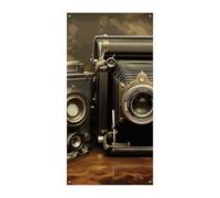 Ancienne bannière de couverture de porte d'appareil photo 90 x 180 cm, bannières de fête, panneau de bienvenue saisonnier, décoration verticale à suspendre pour porche, entrée, décoration de jardin