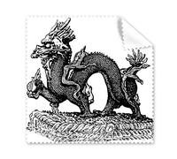 Ancienne Chine Culture la Dynastie Qing Dragon Chinois Beast Ligne Dessin Lunettes Chiffon Chiffon de Nettoyage Nettoyant pour écran de téléphone 5 pcs
