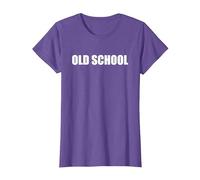 Ancienne école T-Shirt, Femme, Violet Chiné, S