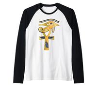 Ancienne Egypte Dieu Horus Oeil Ankh Symbole Mythologie Manche Raglan