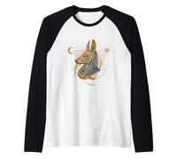 Ancienne Egypte Hiéroglyphe Dieu égyptien Anubis Manche Raglan