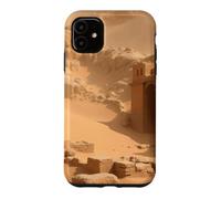 Ancienne ruines du désert enterrées dans Le Sable Illustration de Paysage Coque pour iPhone 11