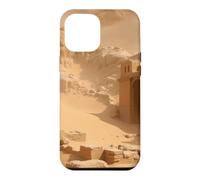 Ancienne ruines du désert enterrées dans Le Sable Illustration de Paysage Coque pour iPhone 12 Pro Max