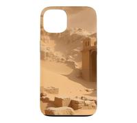 Ancienne ruines du désert enterrées dans Le Sable Illustration de Paysage Coque pour iPhone 13