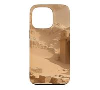 Ancienne ruines du désert enterrées dans Le Sable Illustration de Paysage Coque pour iPhone 13 Pro