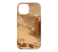 Ancienne ruines du désert enterrées dans Le Sable Illustration de Paysage Coque pour iPhone 14
