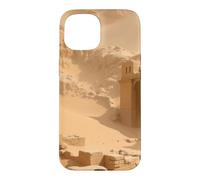 Ancienne ruines du désert enterrées dans Le Sable Illustration de Paysage Coque pour iPhone 15
