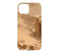 Ancienne ruines du désert enterrées dans Le Sable Illustration de Paysage Coque pour iPhone 15 Plus
