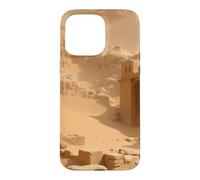 Ancienne ruines du désert enterrées dans Le Sable Illustration de Paysage Coque pour iPhone 15 Pro Max