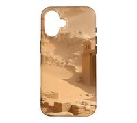 Ancienne ruines du désert enterrées dans Le Sable Illustration de Paysage Coque pour iPhone 16