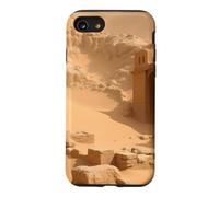 Ancienne ruines du désert enterrées dans Le Sable Illustration de Paysage Coque pour iPhone SE (2020) / 7/8