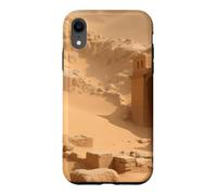 Ancienne ruines du désert enterrées dans Le Sable Illustration de Paysage Coque pour iPhone XR