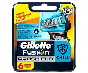 Ancienne Version/Gillette Fusion ProShield Chill Lames De Rasoir Pour Homme - 6 Recharges