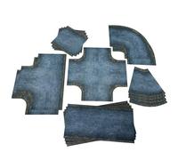 Anciennes Routes asphaltées - Tissu antidérapant 2D - Set de Route (Largeur 16,2 cm / 6,3")