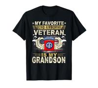 Anciens combattants Mon vétéran préféré de la 82e division aéroportée est mon petit-fils T-Shirt