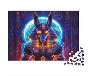 Anciens Dieux égyptiens_1 Puzzle 1000 Pièces Adulte avec Couleurs Éclatantes, Jeu De Puzzle Classique défi Entre Amis pour Un Tableau À Encadrer, Superbe Idée Cadeau 38x26cm/1000pcs