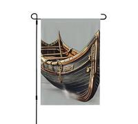 Anciens drapeaux décoratifs de bateaux vikings pour l'extérieur, décoration de jardin double face pour toutes les saisons