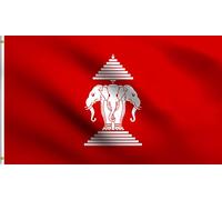 Anciens Éléphants Du Laos Laotien République Lao Historique 1975 Drapeau De Festival 90X150Cm Avec Œillets Drapeau De Cour Décoratif Décoration Bannière Pour Extérieure Anniversaires Intérieure