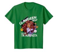 Anciens élèves de Monster High - Clawdeen Wolf The Fashionista T-Shirt, Enfant, Vert Kelly, 3 Ans