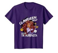 Anciens élèves de Monster High - Clawdeen Wolf The Fashionista T-Shirt, Enfant, Violet, 3 Ans