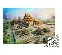 Ancient Architecture Senior Puzzles 1000 Piece Recyclé Thai Temple Puzzles Puzzle Jeu Accessoires Famille Temps de Jeu Éducatif Jeu Challenge Cadeau 38x26cm/1000pcs