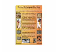 Ancient Belief Systems Poster Chart Comparing Global Myths and Religious Texts Canvas Wall Art for Study Decor(Unframed,12X18inch(30X45cm))