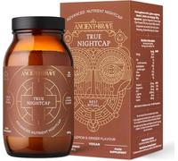 Ancient + Brave - True Nightcap - 180 g - Complément pour Sommeil Adulte avec du Magnésium, du Zinc, de la Vitamine C, des Acides Aminés - Aide au Sommeil - Goût Citron Gingembre, Végétalien