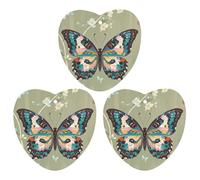 Ancient Butterfly Lot de 3 désodorisants à suspendre pour voiture, maison, bureau, style noir