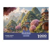 Ancient Chinese-Style Architecture 1000 Pcs Carton Extra-épais Coffret De Puzzles Fairy Tale Homes Stimulant Et Éducatif Jeu Créatif Puzzles pour Adultes Et Enfants 52x38cm/1000pcs