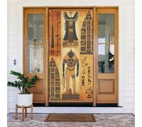 Ancient Egypt Tribe Series Couverture de porte Décoration de porte d'entrée Bannière à suspendre Fond photo Printemps Été Décor saisonnier Bannière de porche Panneau pour intérieur extérieur Jardin