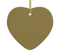 Ancient Egypt Tribe Series Décoration de Noël en céramique en forme de cœur Décoration d'arbre de Noël Souvenir Cadeaux romantiques