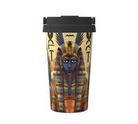 Ancient Egypt Tribe Series - Gobelet à café isotherme en acier inoxydable, anti-fuite, à double paroi, boissons chaudes et froides, 500 ml, parfait pour les déplacements, le bureau, la maison
