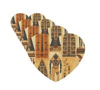 Ancient Egypt Tribe Series Lot de 4 désodorisants de voiture pour homme et femme - Accessoires de voiture mignons - Diffuseur de parfum durable à suspendre - Tablettes d'aromathérapie pour voiture