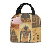 Ancient Egypt Tribe Series - Sac à déjeuner isotherme réutilisable et étanche avec poches latérales - Grand sac à repas pour le travail, les voyages en plein air