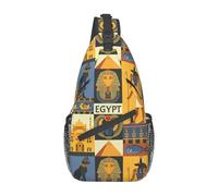 Ancient Egypt Tribe Series Sac banane pour homme et femme Ceinture réglable Sac banane décontracté pour voyage, sport, course à pied, randonnée, Noir , Taille unique