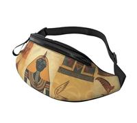 Ancient Egypt Tribe Series Sac banane pour homme et femme - Imperméable - Sac banane tendance - Sac banane avec sangle réglable - Grand sac à bandoulière pour voyage et randonnée