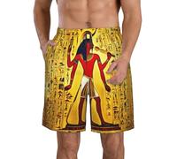 Ancient Egypt Tribe Series Short de plage décontracté pour homme, tendance, confortable, séchage rapide, short de sport pour la maison, Ancient Egypt Tribe Series, Taille XL