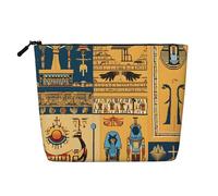 Ancient Egypt Tribe Series Trousse de maquillage à thème en chanvre imperméable pour voyage, usage quotidien et cadeaux (24,1 x 17 x 5,1 cm), Noir , Taille unique