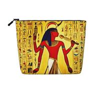 Ancient Egypt Tribe Series Trousse de maquillage pour femme, grande capacité, parfaite pour les voyages et un usage quotidien, Noir , Taille unique