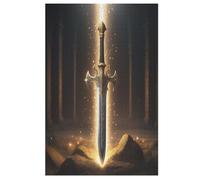 Ancient épée Puzzle Enfants 1000pcs, Puzzles en Bois- Kit Bricolage Relax Jeux pour Adolescents Et Adultes Cadeaux （78×53cm）