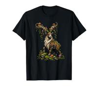 Ancient Fantasy Chèvre Forêt avec Champignons Vignes T-Shirt