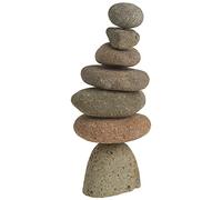 Ancient Graffiti 818 Grande 7-Stone Naturel River Cairn - Multicolore