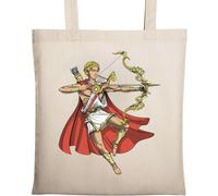 Ancient Grec God Apollo Bow Art Sac fourre-tout en coton écologique Beige