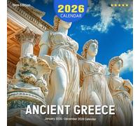 Ancient Greece Calendar 2026: Twelve months celebrating classical architecture and mythic sites